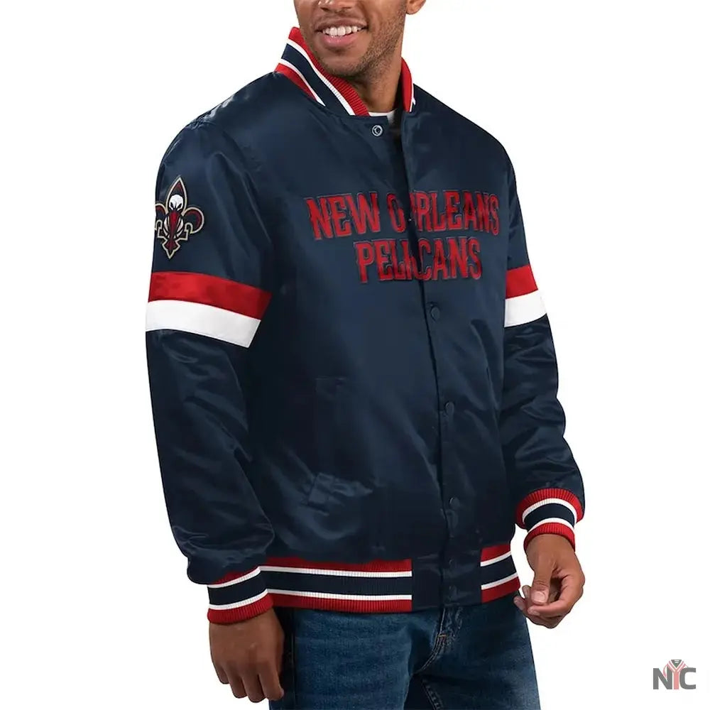 New Orleans Pelicans Home Game Navy Jacket NYC Jackets