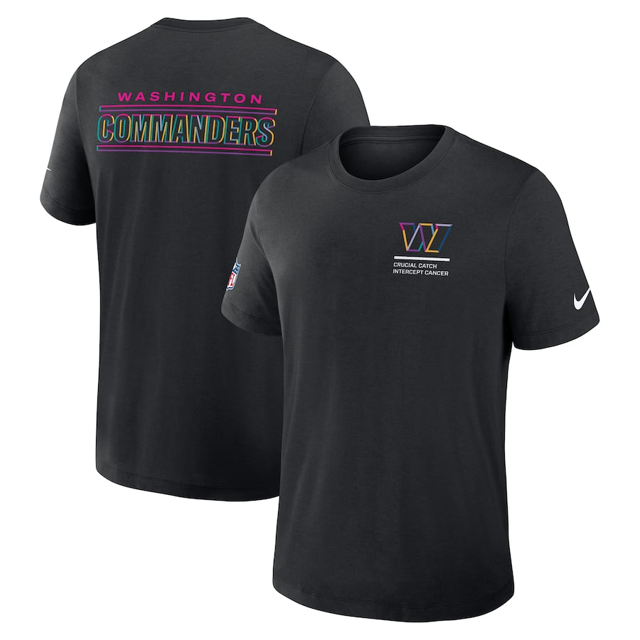 Washington Commanders Nike Black 2025 NFL Crucial Catch Tri-Blend Dri-FIT T-Shirt Jacket99