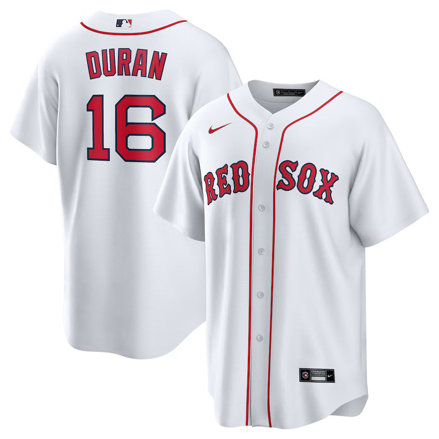 Men's Boston Red Sox Jarren Duran Nike White Home Replica Player Jersey Kansas Jacket