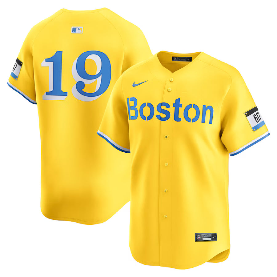 Men's Boston Red Sox Roman Anthony Nike Gold City Connect Limited Jersey Kansas Jacket