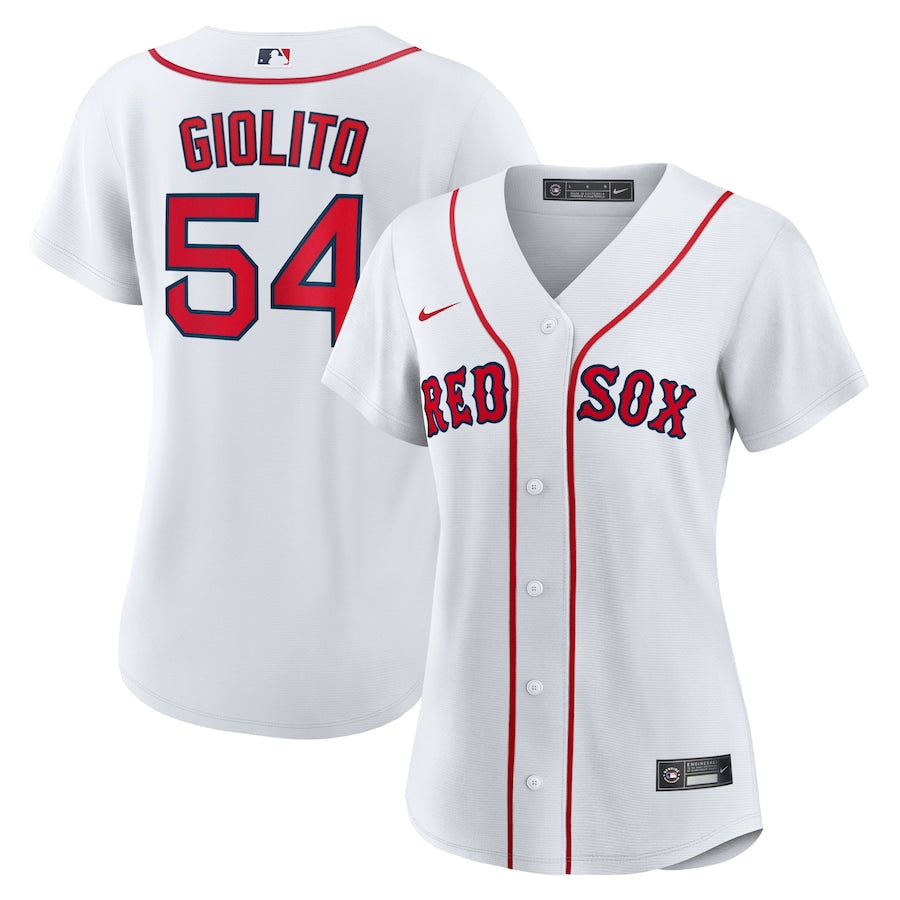 Women's Boston Red Sox Lucas Giolito Nike White Home Replica Jersey Kansas Jacket
