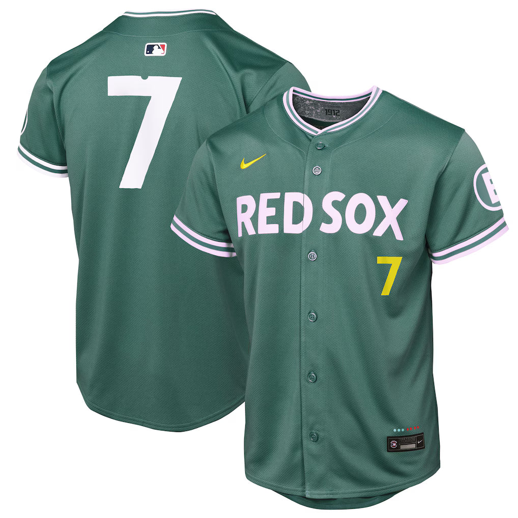 Youth Boston Red Sox Masataka Yoshida Nike Green 2025 City Connect Limited Player Jersey Kansas Jacket