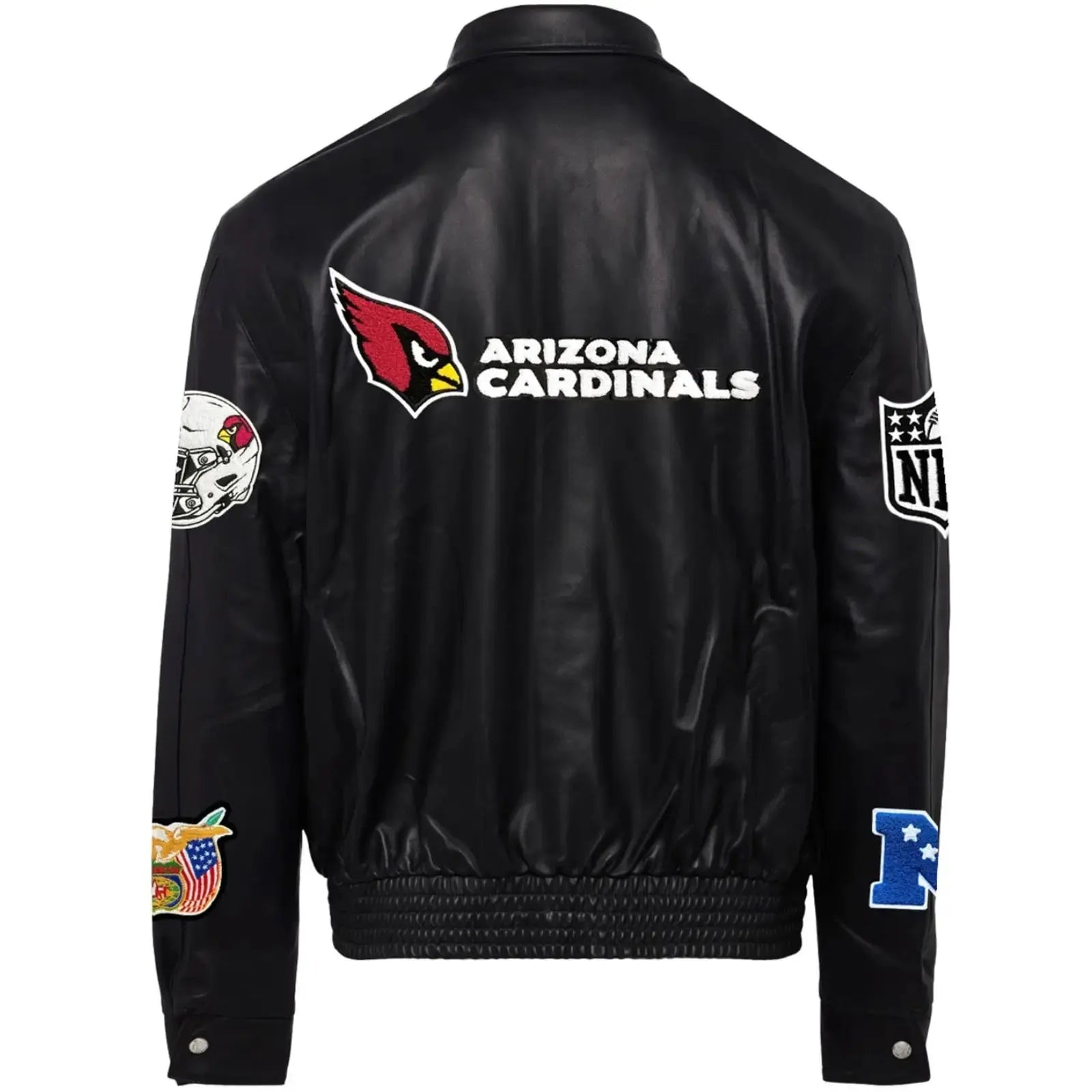 Arizona Cardinals Jeff Hamilton Leather Varsity Jacket NYC Jackets