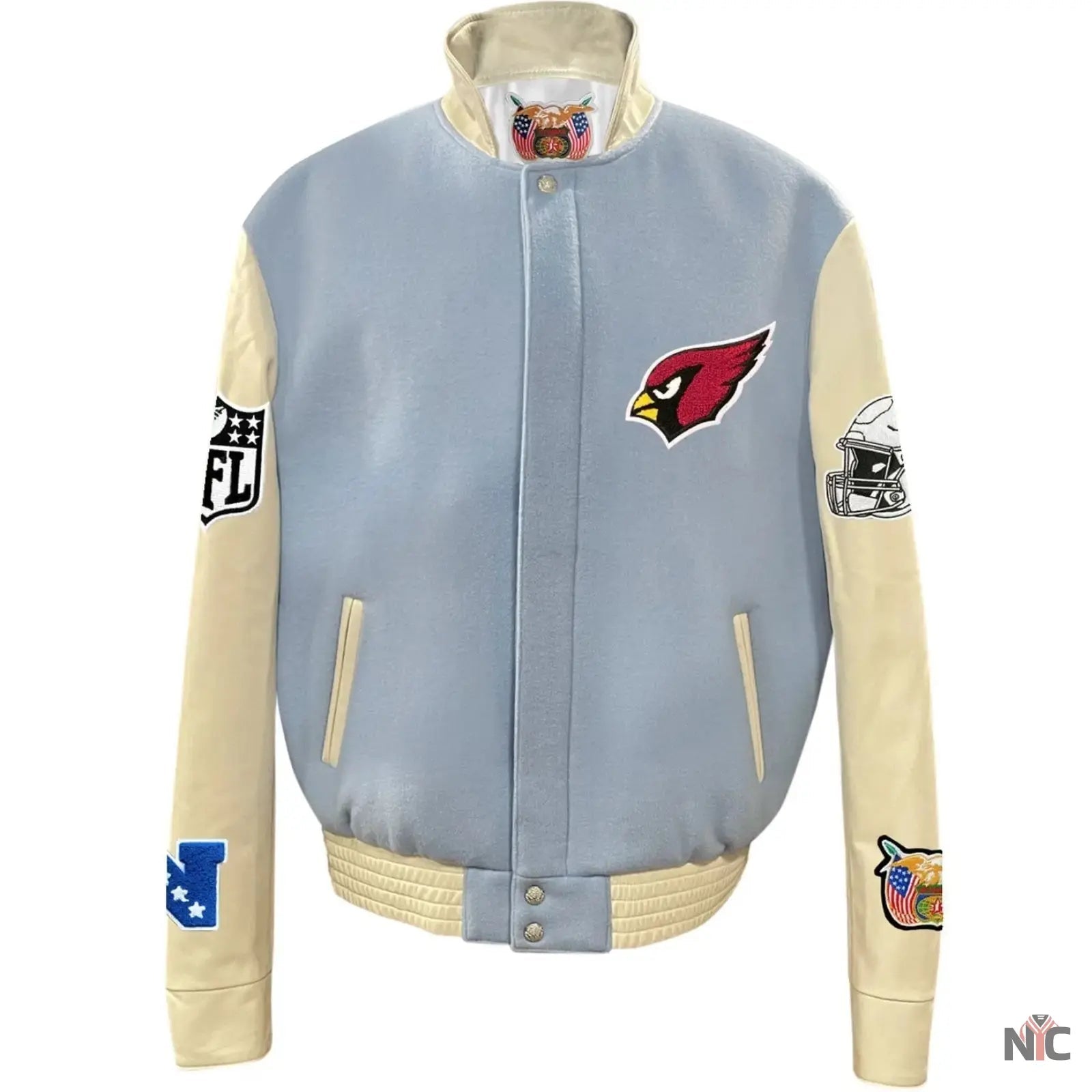Arizona Cardinals Jeff Hamilton Wool and Leather Jacket NYC Jackets