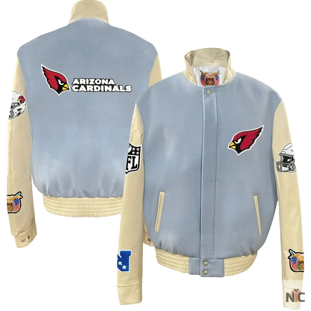 Arizona Cardinals Jeff Hamilton Wool and Leather Jacket NYC Jackets