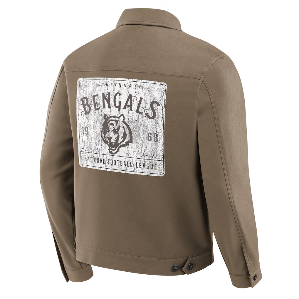 Cincinnati Bengals NFL x Darius Rucker Collection Trucker Full-Snap Jacket Jacket99