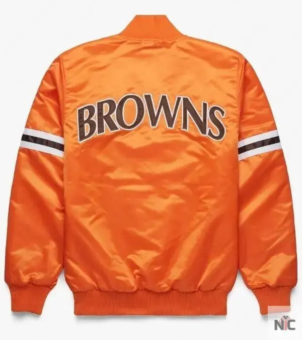 Cleveland Brown Starter Gridson Satin Jacket NYC Jackets