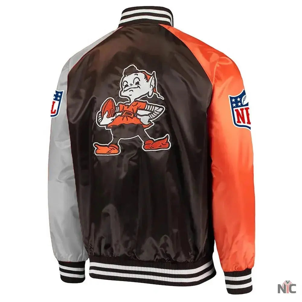 Cleveland Browns Lead Off Varsity Satin Jacket NYC Jackets