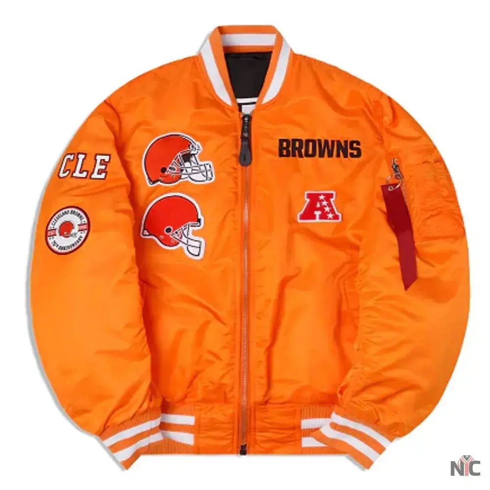 Cleveland Browns MA-1 Orange Jacket NYC Jackets