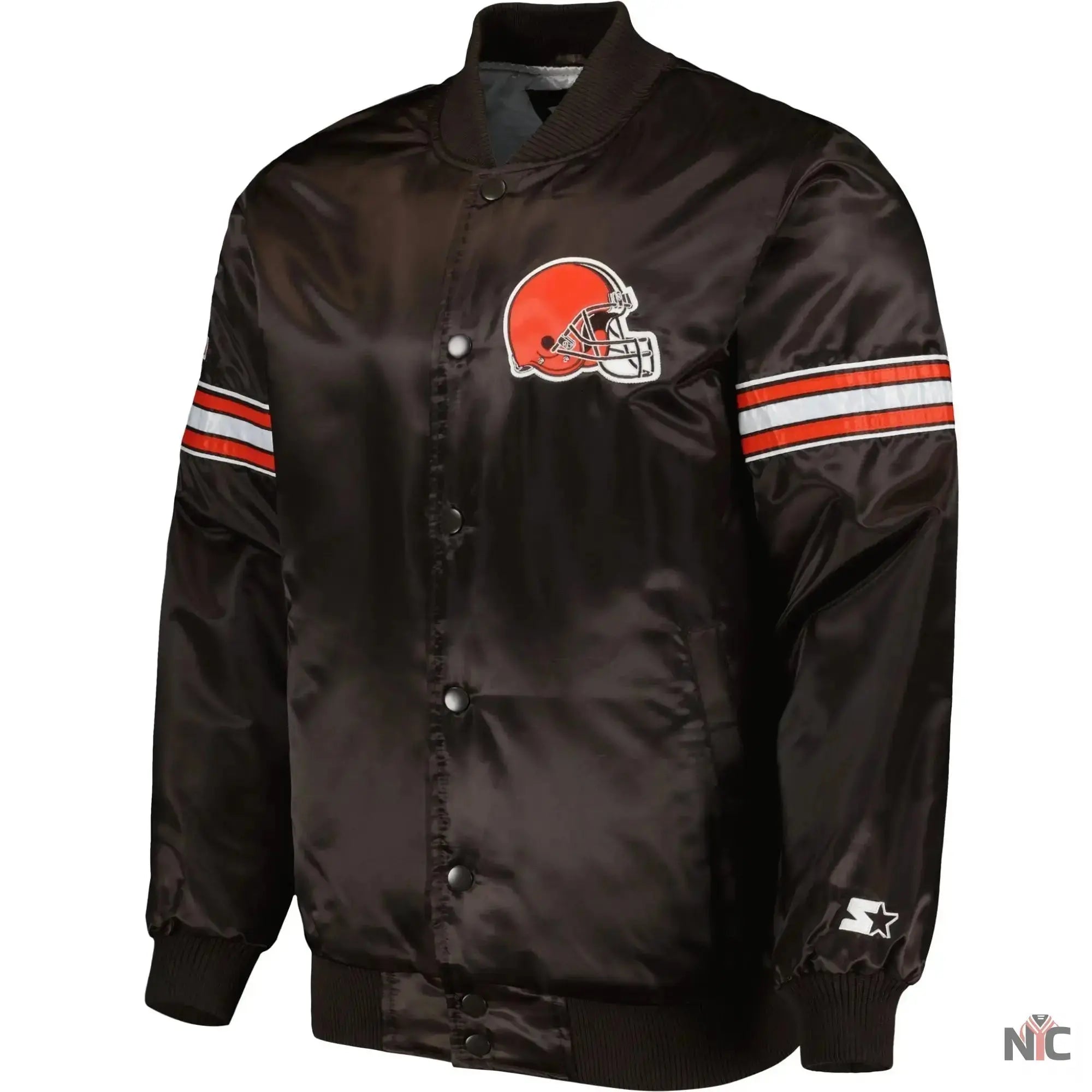 Cleveland Browns Starter The Pick and Roll Satin Jacket NYC Jackets