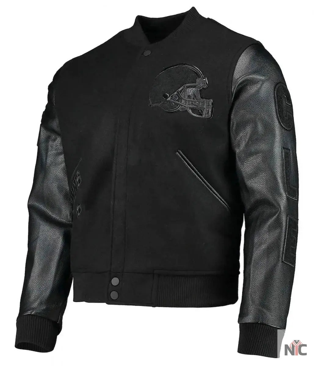 Cleveland Browns Varsity Black Jacket NYC Jackets