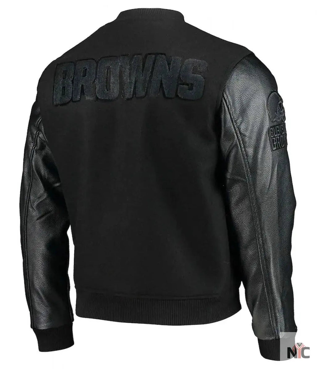Cleveland Browns Varsity Black Jacket NYC Jackets