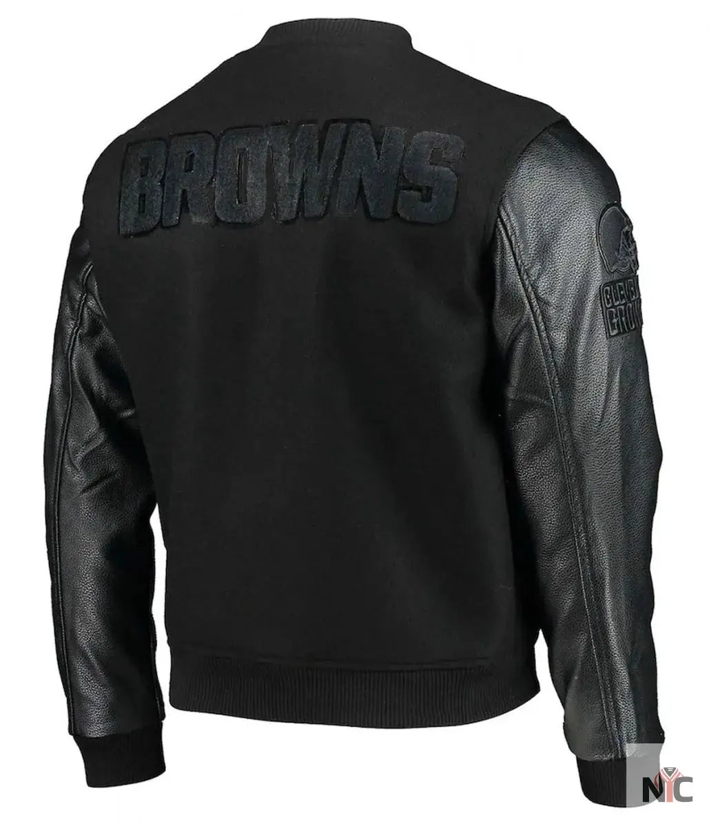 Cleveland Browns Varsity Black Jacket NYC Jackets
