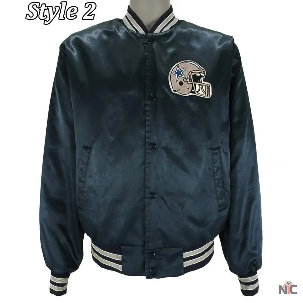 Dallas Cowboys 1990’s Satin Navy Jacket NYC Jackets