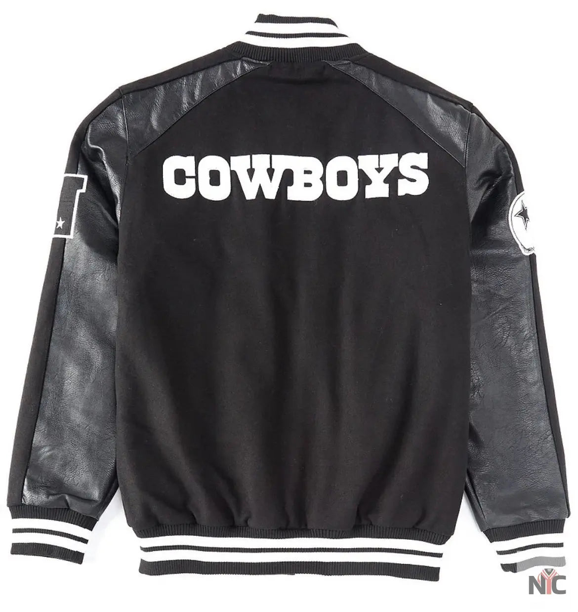 Dallas Cowboys Black Quicksnap Varsity Jacket NYC Jackets