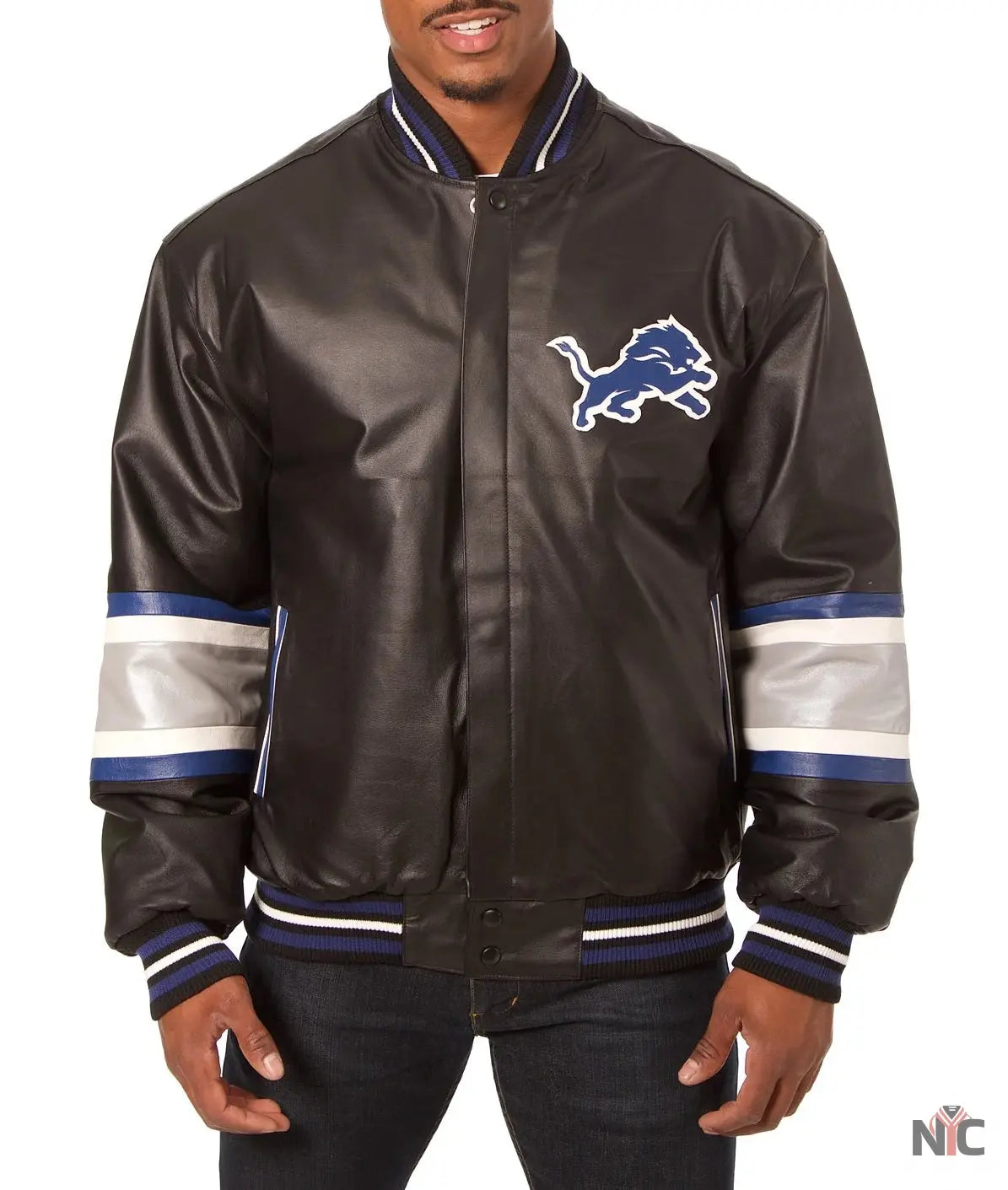 Detroit Lions Leather Jacket NYC Jackets