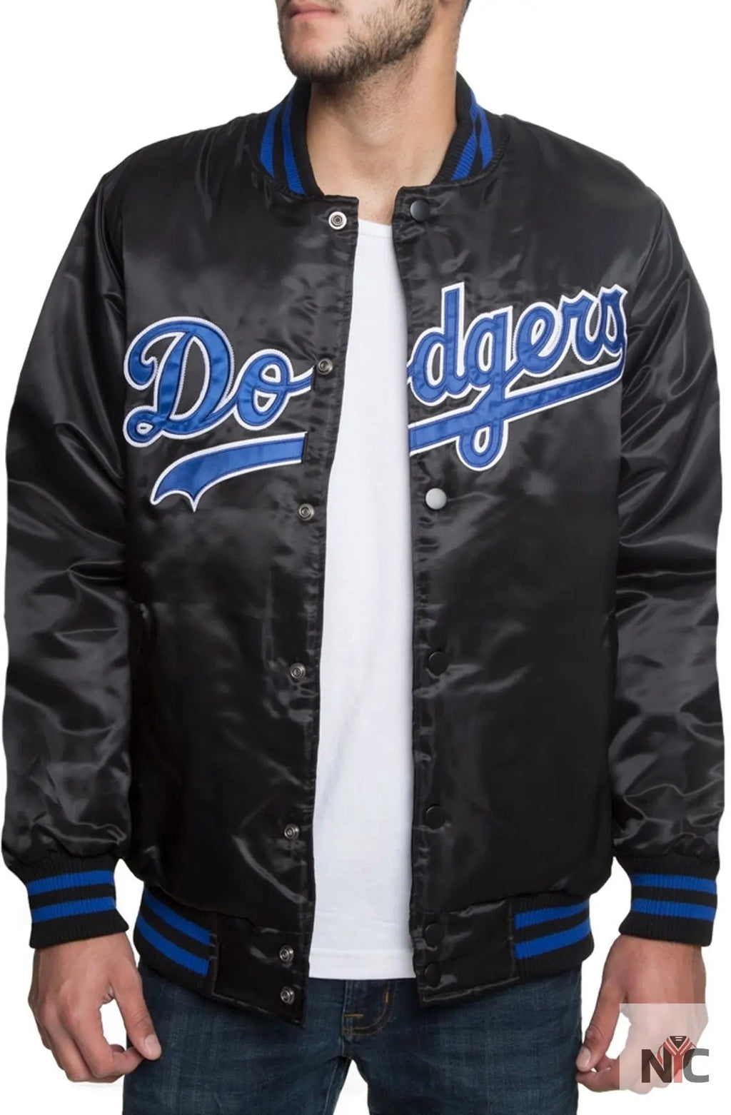 Dodgers Black Satin Jacket NYC Jackets
