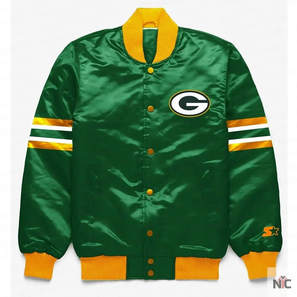 Green Bay Packers Button Down Green Jacket NYC Jackets
