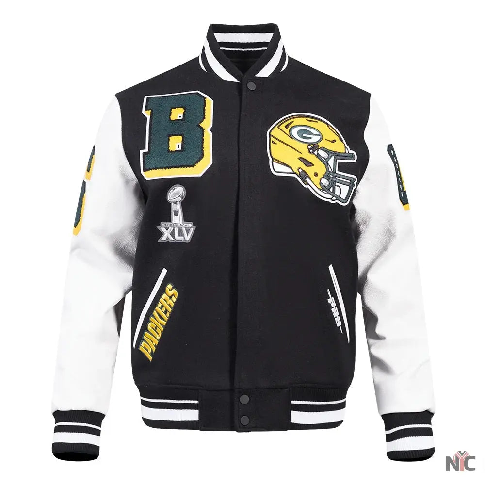 Green Bay Packers Mashup Varsity Jacket NYC Jackets