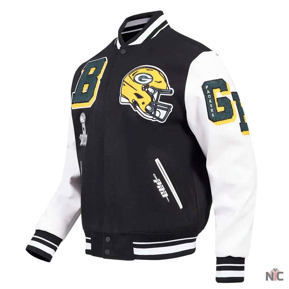 Green Bay Packers Mashup Varsity Jacket NYC Jackets