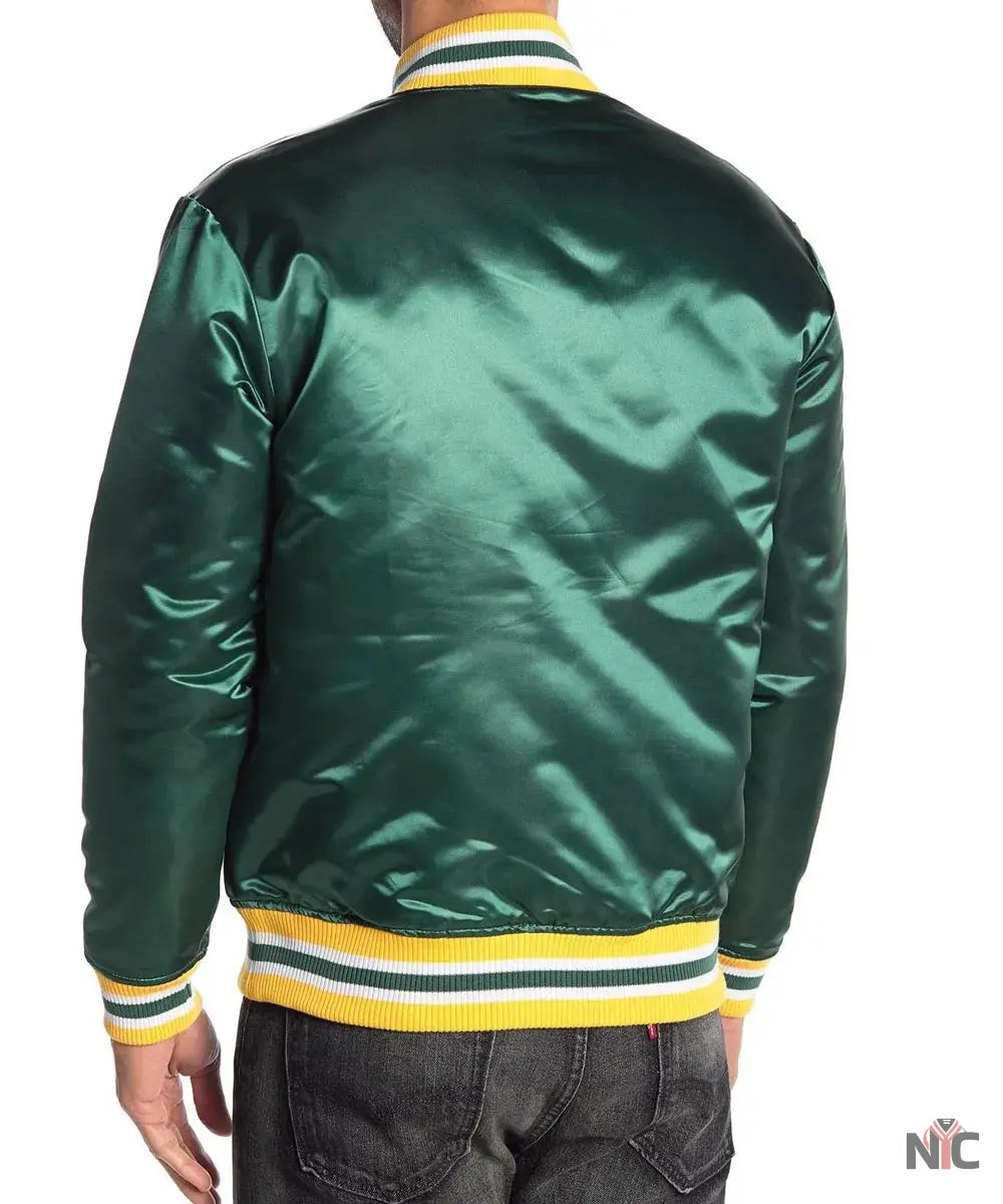 Green Bay Packers Satin Green Jacket NYC Jackets