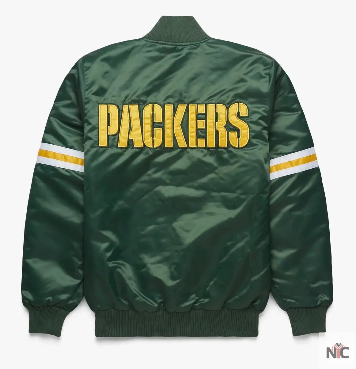 Green Bay Packers Satin Varsity Jacket NYC Jackets