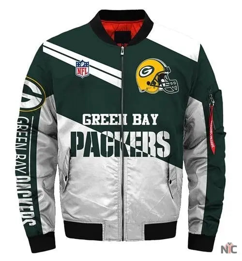 Green Bay Packers White And Green Jacket NYC Jackets