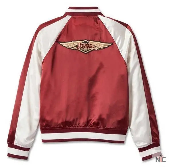 Harley Davidson 120th Anniversary Colorblocked Bomber Jacket NYC Jackets