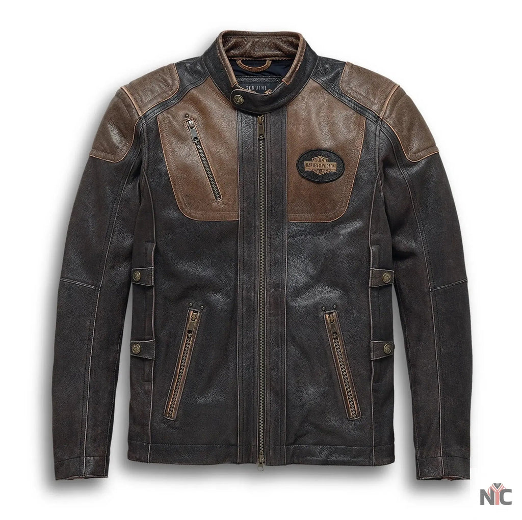 Harley Davidson Triple Vent System Trostel Leather Jacket NYC Jackets