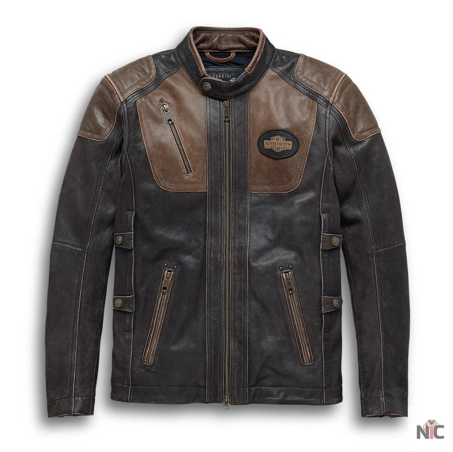 Harley Davidson Triple Vent System Trostel Leather Jacket NYC Jackets