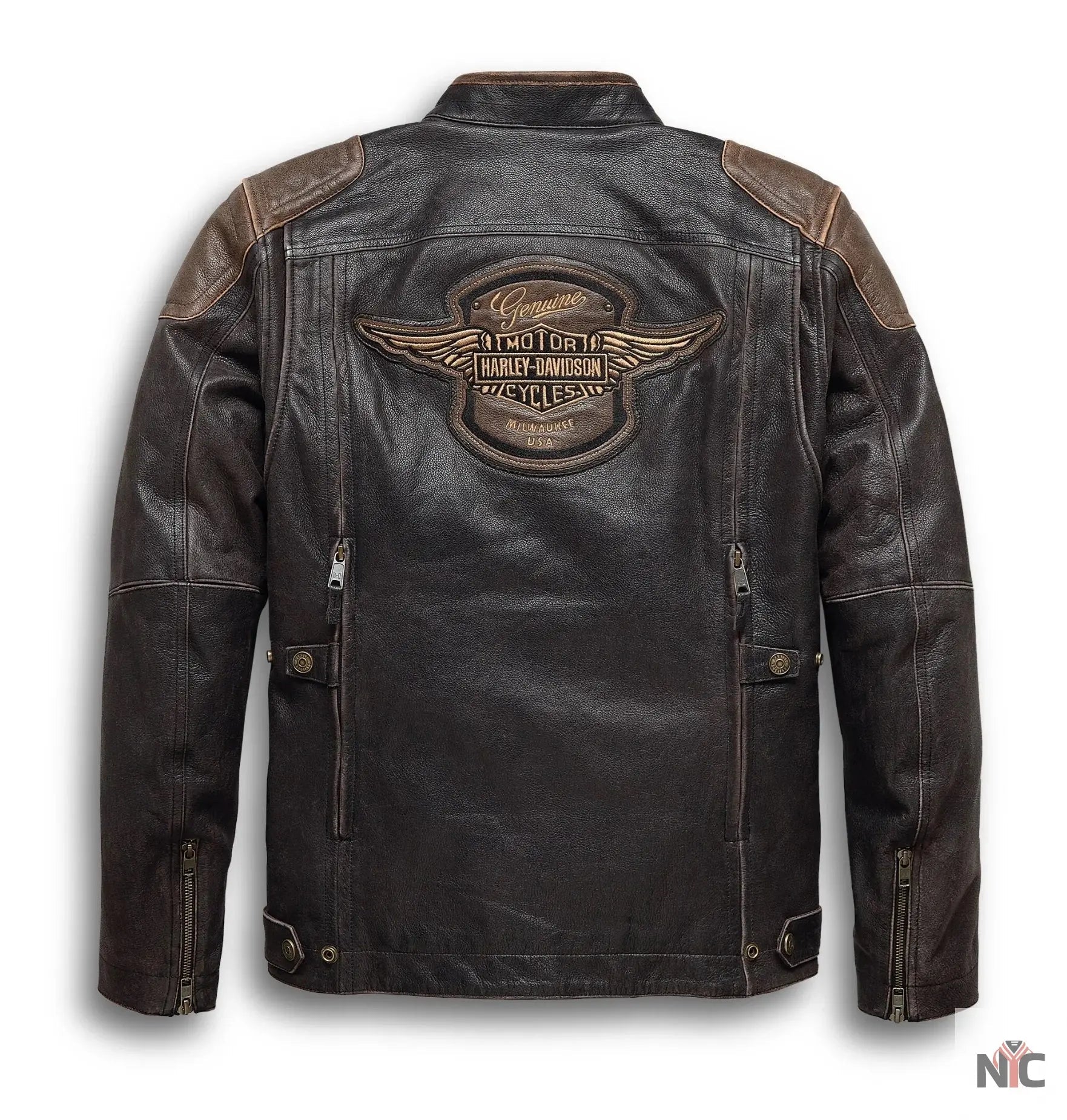 Harley Davidson Triple Vent System Trostel Leather Jacket NYC Jackets