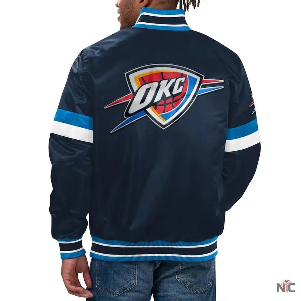 Home Game Oklahoma City Thunder Navy Jacket NYC Jackets