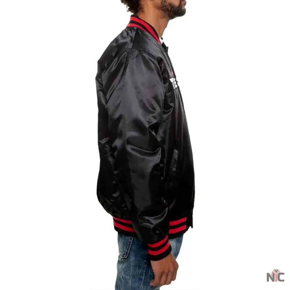 Houston Texans Black Satin Jacket NYC Jackets