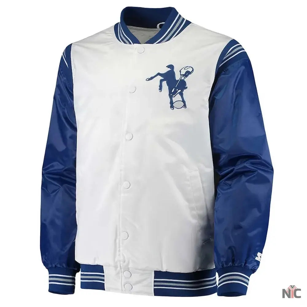 Indianapolis Colts Historic Logo Renegade Satin Jacket NYC Jackets