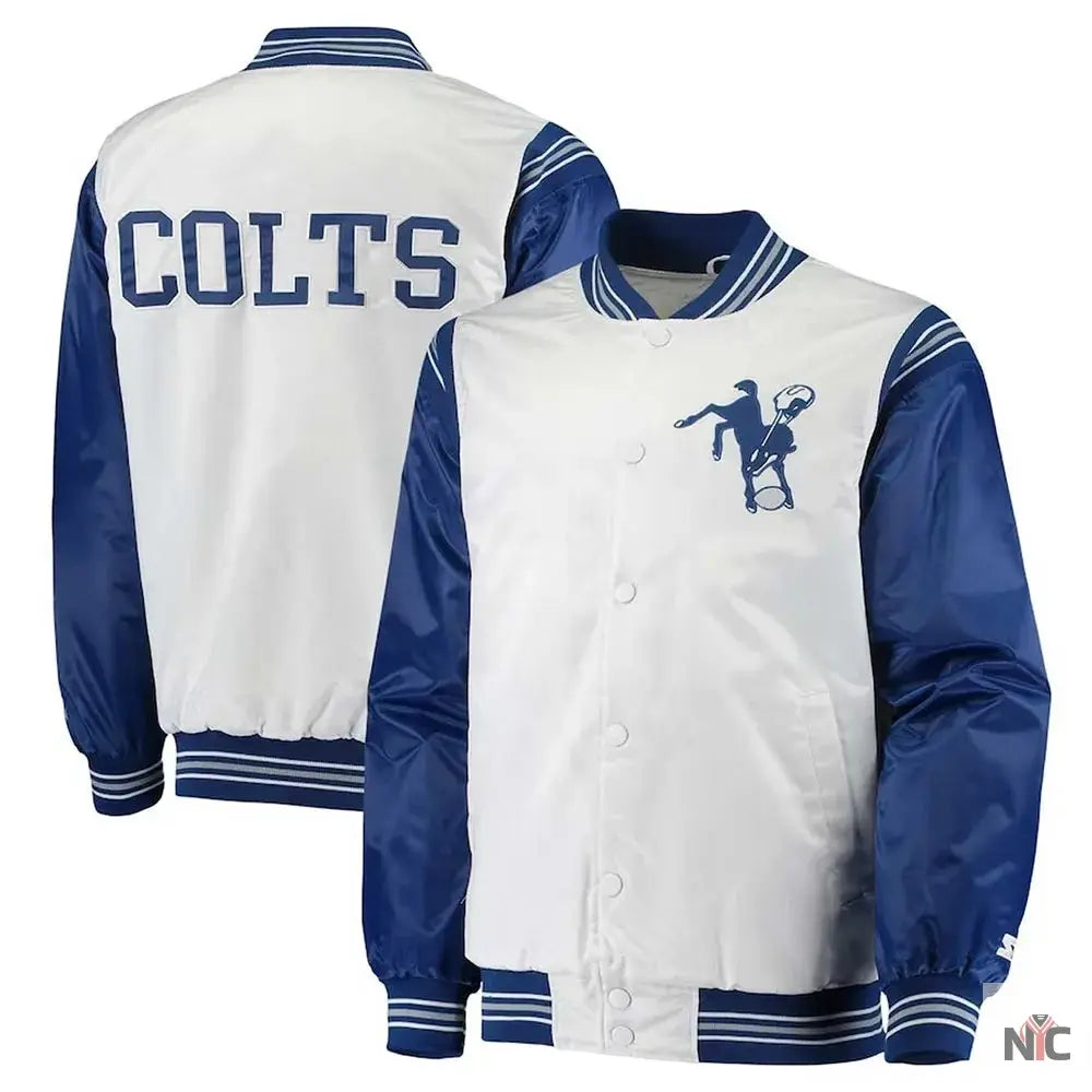 Indianapolis Colts Historic Logo Renegade Satin Jacket NYC Jackets