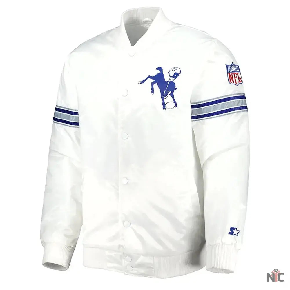 Indianapolis Colts The Power Forward Satin Jacket NYC Jackets