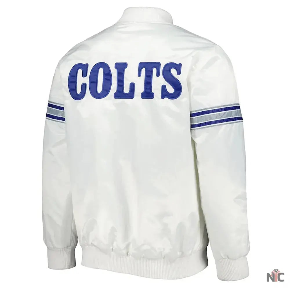 Indianapolis Colts The Power Forward Satin Jacket NYC Jackets