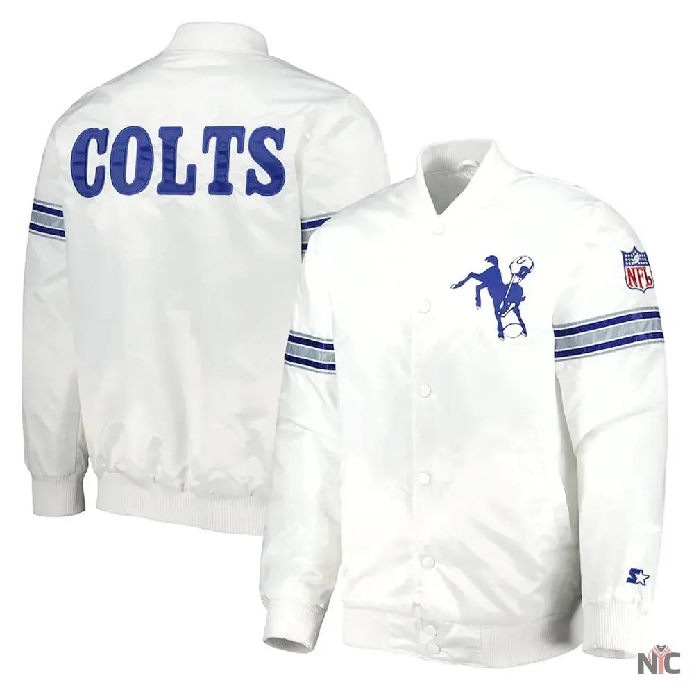 Indianapolis Colts The Power Forward Satin Jacket NYC Jackets