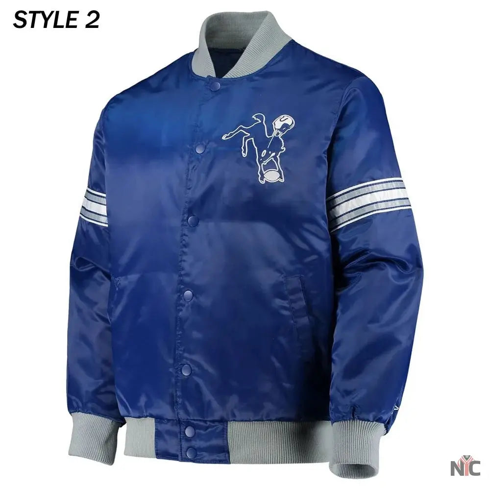 Indianapolis Colts The Tradition II Team Satin Jacket NYC Jackets