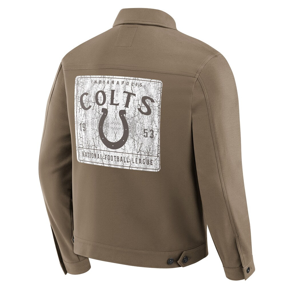 Indianapolis Colts NFL x Darius Rucker Collection Trucker Full-Snap Jacket Jacket99