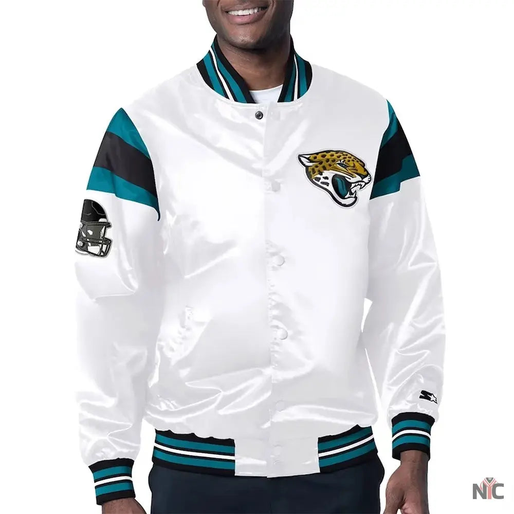 Jacksonville Jaguars Midweight Satin Jacket NYC Jackets