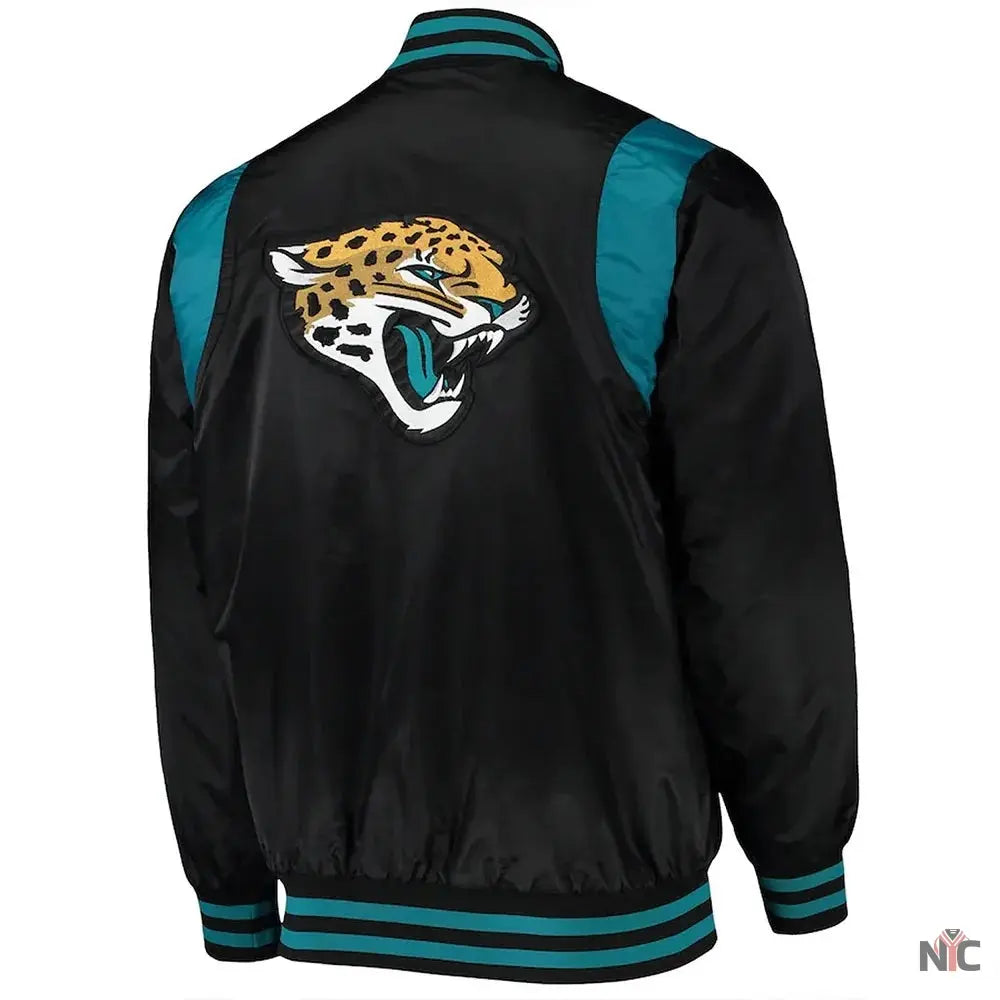Jacksonville Jaguars Teal and Satin Jacket NYC Jackets