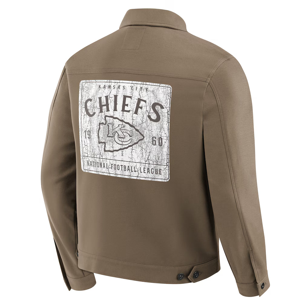 Kansas City Chiefs NFL x Darius Rucker Collection Trucker Full-Snap Jacket Jacket99