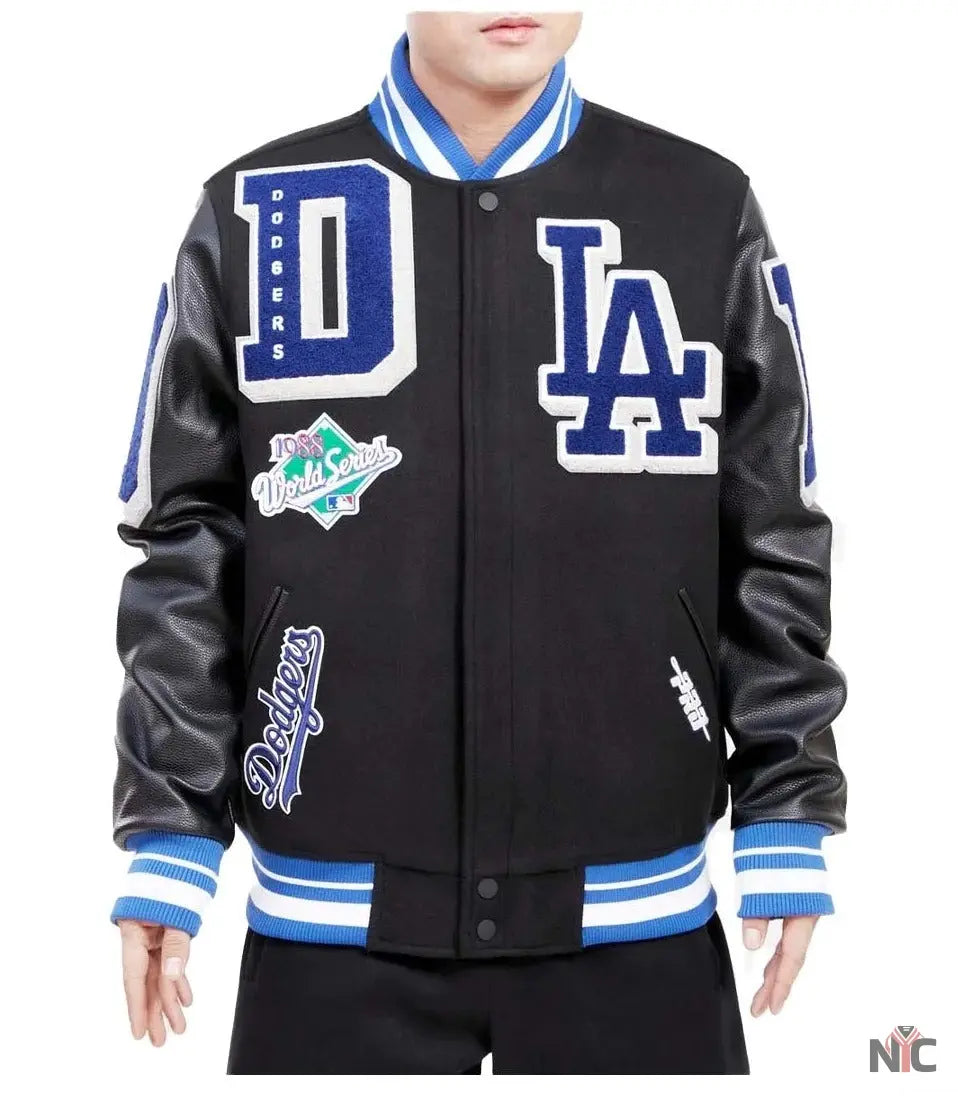 LA Dodgers Mash Up Wool Varsity Jacket NYC Jackets