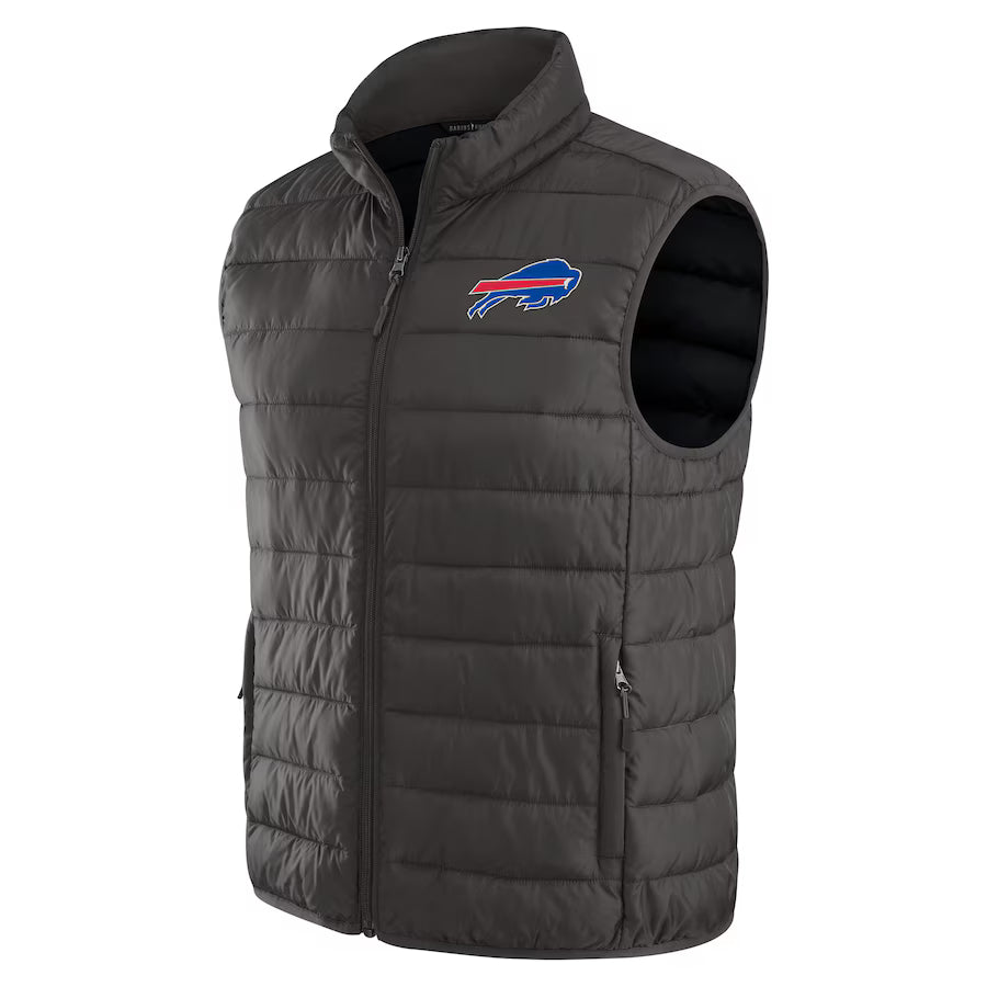 Buffalo Bills NFL x Darius Rucker Collection Black Packable Full-Zip Vest with Travel Bag Jacket99