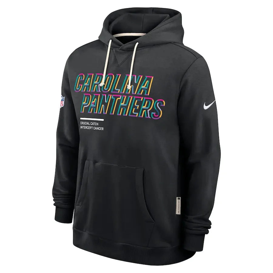 Carolina Panthers Nike Black 2025 NFL Crucial Catch Sideline Standard Issue Dri-FIT Hoodie Jacket99