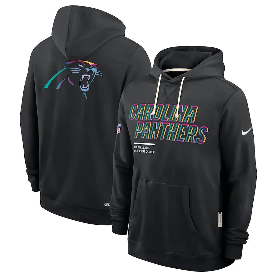 Carolina Panthers Nike Black 2025 NFL Crucial Catch Sideline Standard Issue Dri-FIT Hoodie Jacket99