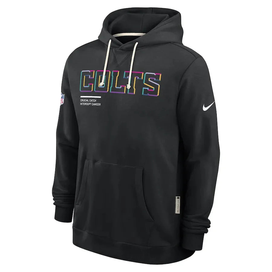 Indianapolis Colts Nike Black 2025 NFL Crucial Catch Sideline Standard Issue Dri-FIT Hoodie Jacket99