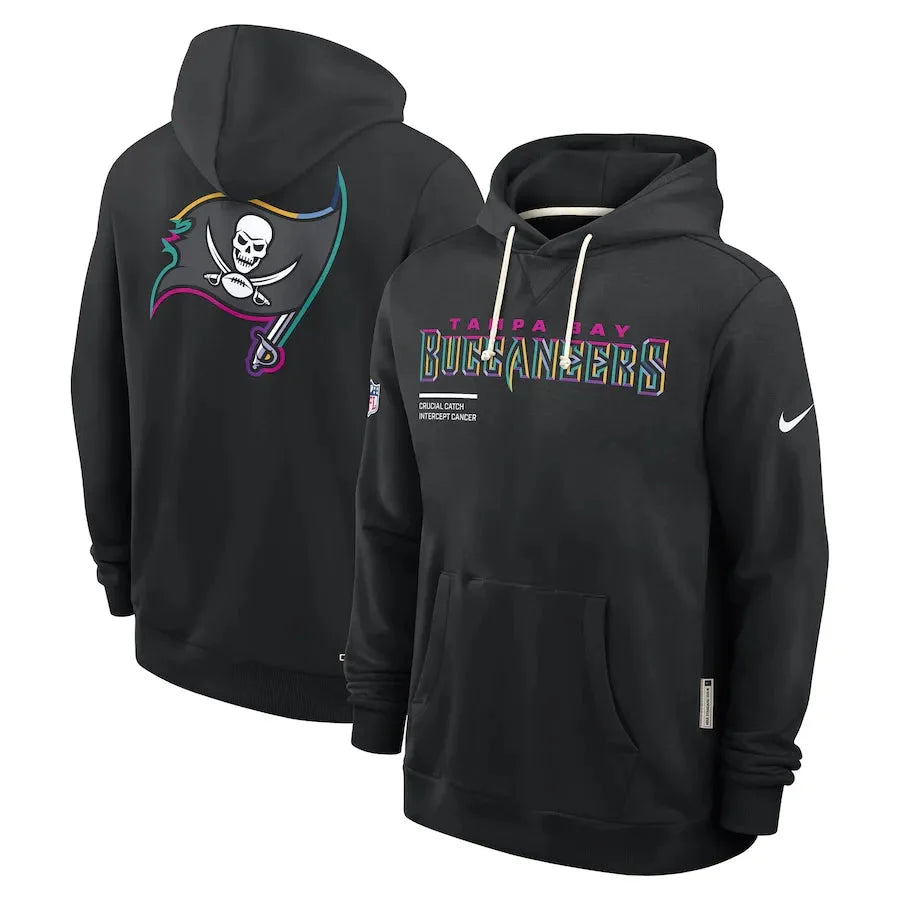 Tampa Bay Buccaneers Nike Black 2025 NFL Crucial Catch Sideline Standard Issue Dri-FIT Hoodie Jacket99