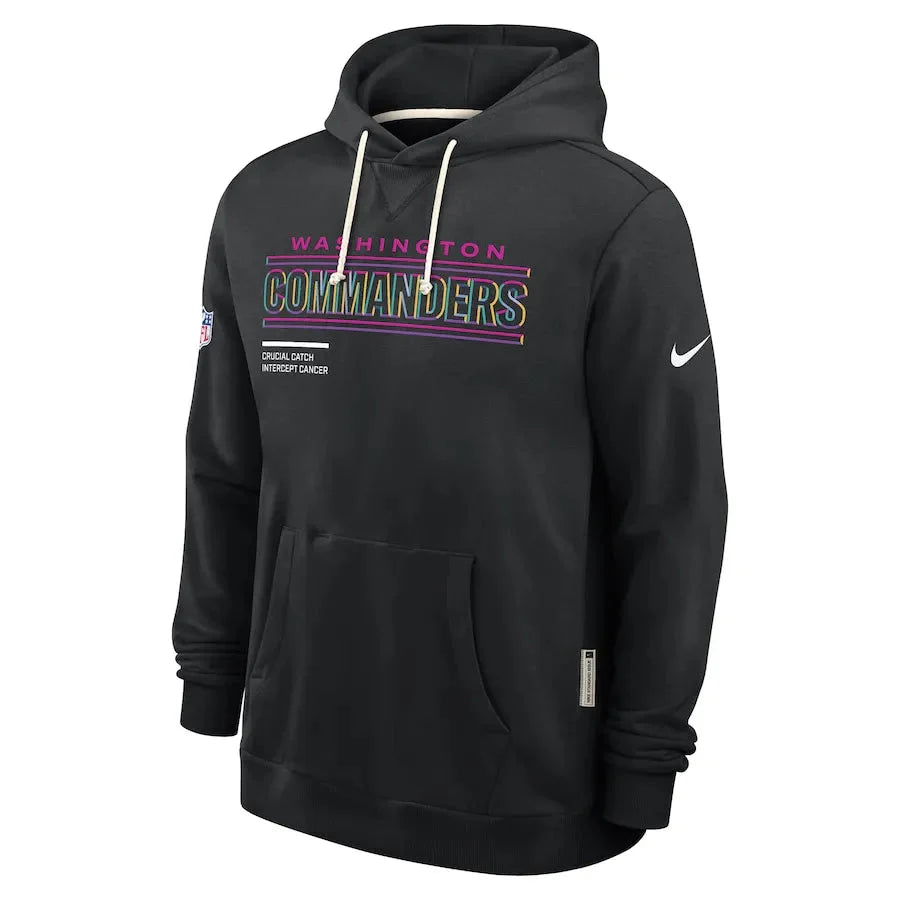 Washington Commanders Nike Black 2025 NFL Crucial Catch Sideline Standard Issue Dri-FIT Hoodie Jacket99